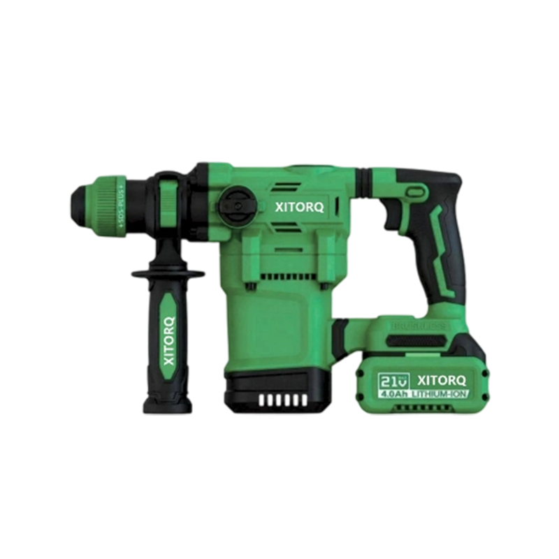 21V Lithium-Ion Brushless Rotary Hammer — 3-Mode Drill/Chisel/Hammer, 4.5J Impact Energy 21V Lithium-Ion Brushless Rotary Hammer — 3-Mode Drill/Chisel/Hammer, 4.5J Impact Energy